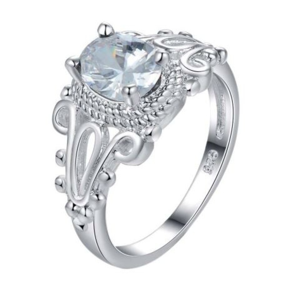 [new] WOMEN'S Elegant Silver Ring Diamond CZ Fashion 925